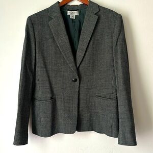 Bill Burns Signature made in Italy black and gray Wool Blend blazer size 14